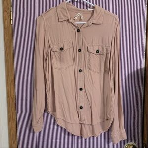 Pale Pink Mudd Button Down Collared Shirt